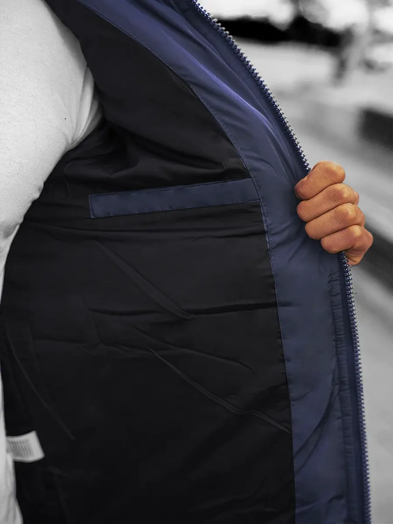 Ανδρικό χειμερινό μπουφάν ναυτικό μπλε OZONEE JS/M8107