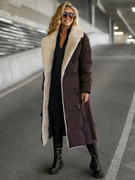 Γυναικείο μπουφάν Σοκολάτα OZONEE JS/16M9168/158