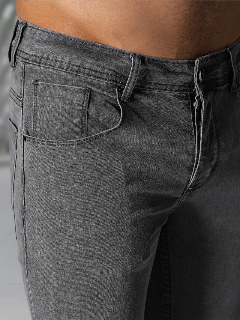 Ανδρικό τζιν παντελόνι γραφίτη OZONEE NB/MP0192GSZ