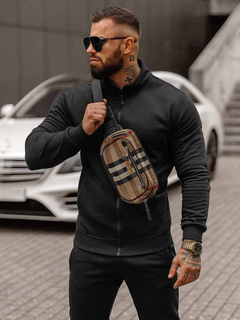 Ανδρικό σετ φόρμας μαύρο OZONEE JS/68C10385/3Z