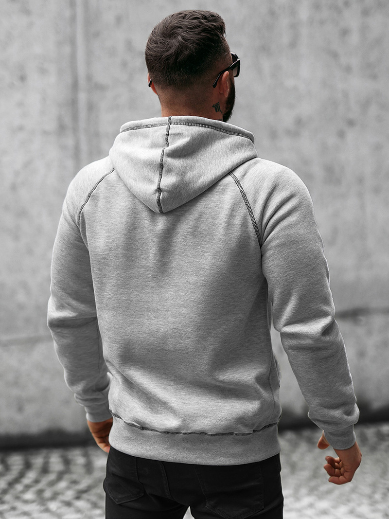 Ανδρικό Φούτερ με kουκούλα γκρι OZONEE O/8B152/2