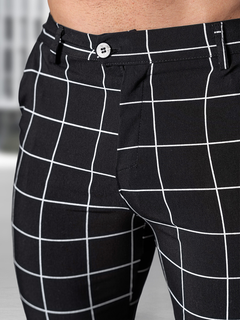 Ανδρικό παντελόνι chino mαύρος OZONEE O/P4009Z