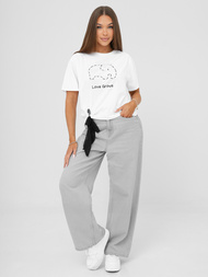 Γυναικείο μπλουζάκι Λευκό και μαύρο OZONEE JS/RJ77247