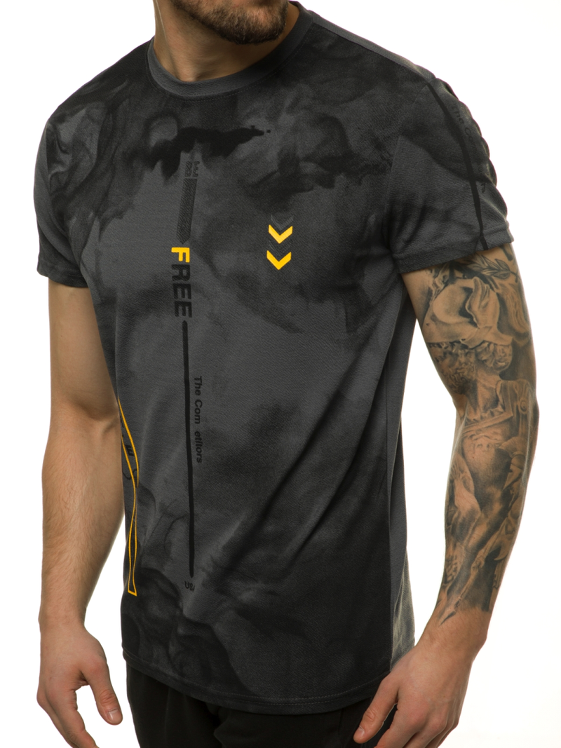 Ανδρικό μπλουζάκι γραφίτη OZONEE JS/SS10999