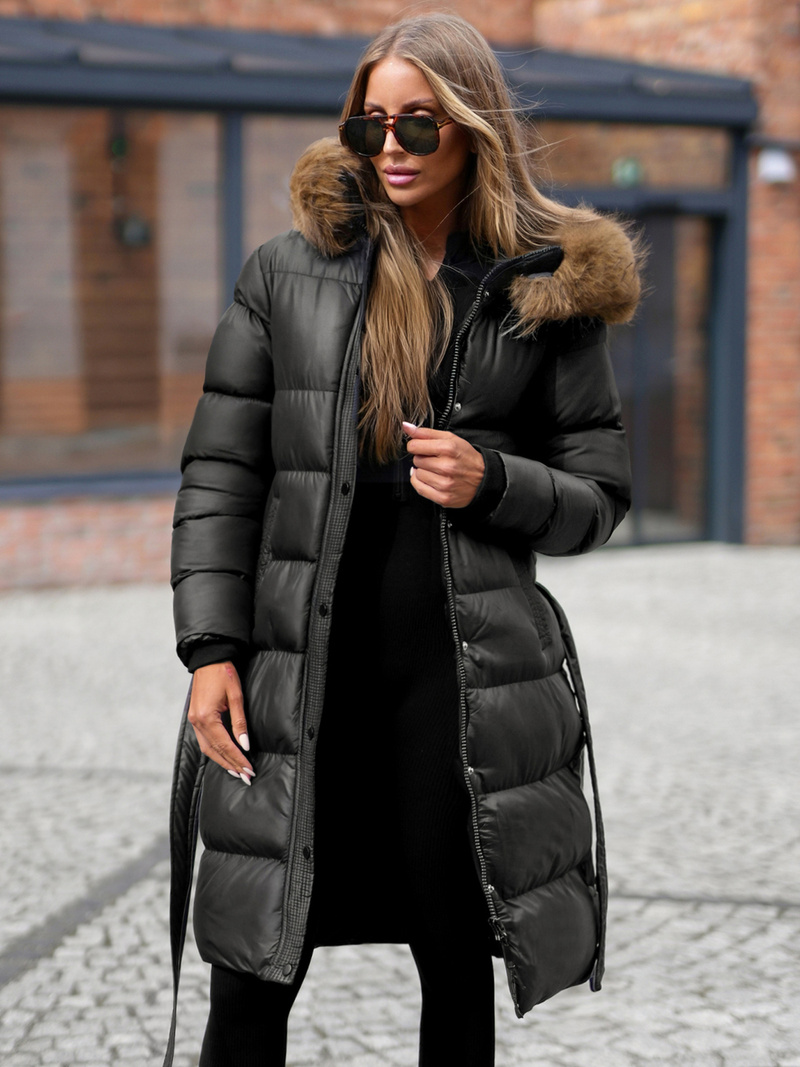 Γυναικείο μπουφάν μαύρο OZONEE JS/5M3298/392Z