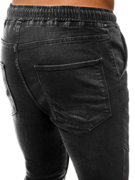 Ανδρικό παντελόνι τζιν jogger μαύρο OZONEE G/1067