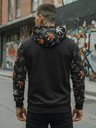 Ανδρικό Φούτερ με kουκούλα μαύρο OZONEE O/B266Z