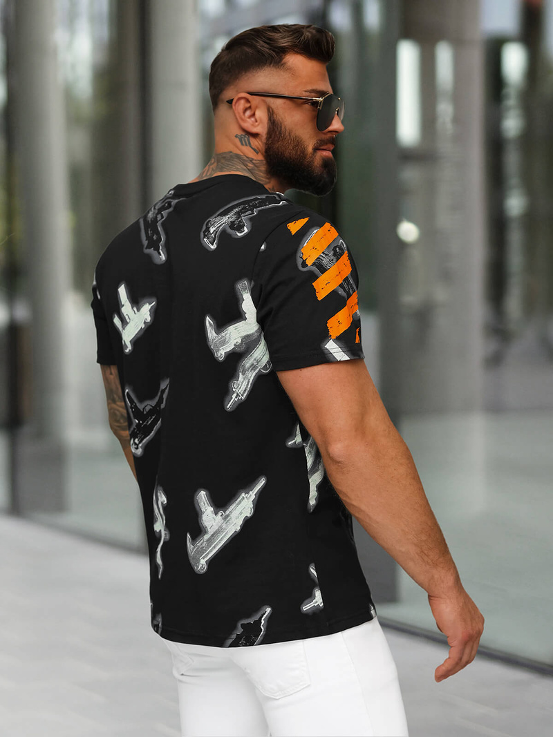 Ανδρικό μπλουζάκι μαύρο OZONEE O/MPO3471