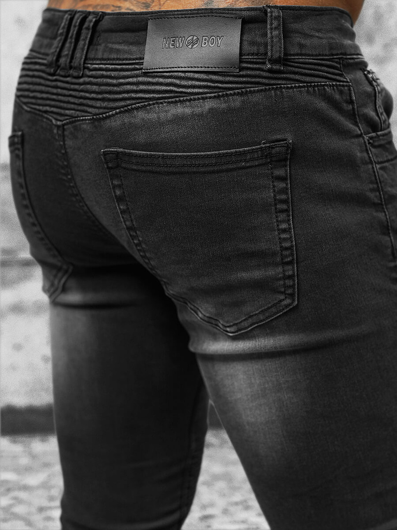 Ανδρικό τζιν παντελόνι Γκρί OZONEE NB/MP0029GZ