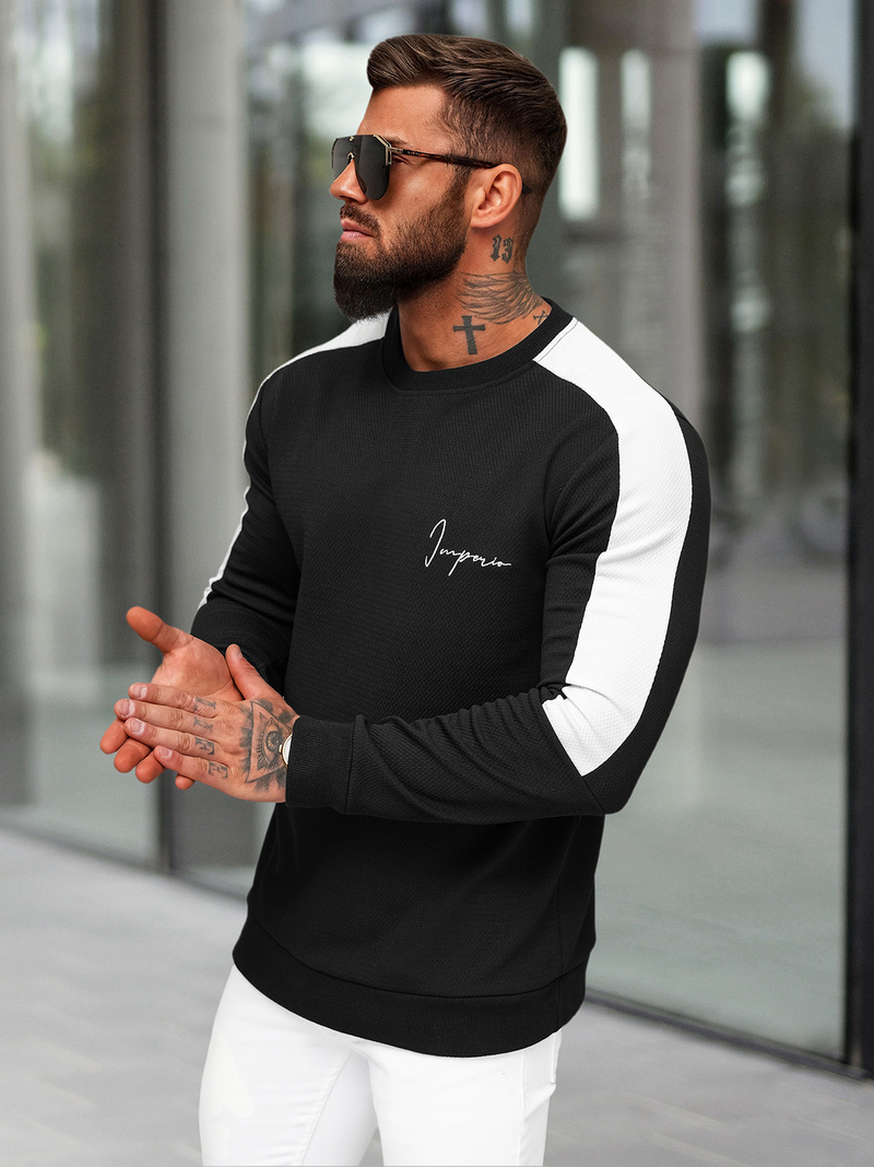 Ανδρικό Φούτερ Μαύρος OZONEE O/P2033Z