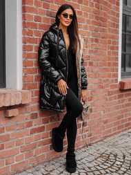 Γυναικείο μπουφάν μαύρο OZONEE JS/5M3189/392Z