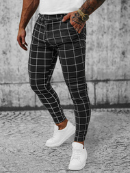 Ανδρικό παντελόνι chino mαύρος OZONEE O/P4009