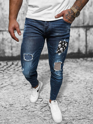 Ανδρικό τζιν παντελόνι Σκούρο μπλε OZONEE NB/MP0015BS