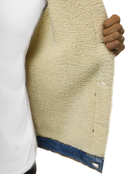 Ανδρικό τζιν μπουφάν ανοιχτό-μπλε OZONEE BN/5938