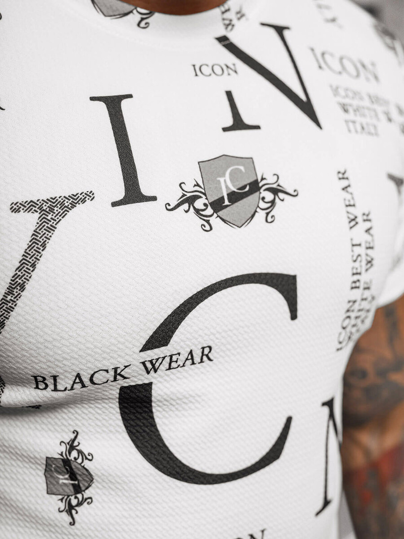 Ανδρικό μπλουζάκι λευκό OZONEE O/T6482