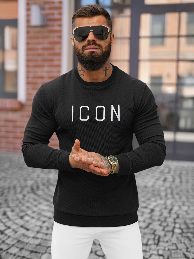 Ανδρικό Φούτερ Μαύρος OZONEE O/D7394Z