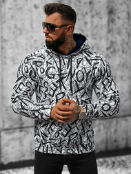 Ανδρικό Φούτερ με ασπρό-μαύρο OZONEE O/3503BZZ