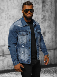 Ανδρικό τζιν μπουφάν Μπλε OZONEE NB/MJ506BZ