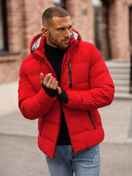 Ανδρικό χειμερινό μπουφάν kόκκινο OZONEE JS/5M756/270Z