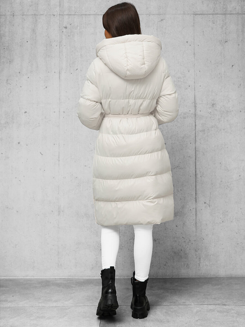 Γυναικείο μπουφάν eκρού OZONEE JS/5M3253/281