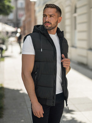 Ανδρικό αμάνικο μπουφάν μαύρο OZONEE JS/32M1780/392