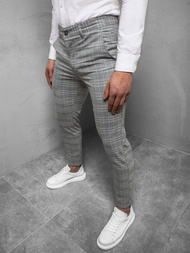 Ανδρικό παντελόνι chino γκρι OZONEE DJ/5508