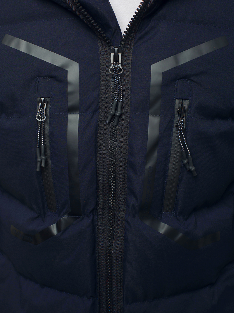 Ανδρικό χειμερινό μπουφάν ναυτικό μπλε OZONEE JS/J1902