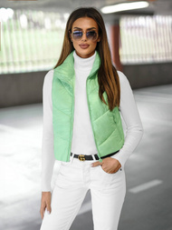 Γυναικείο αμάνικο μπουφάν mέντα OZONEE O/H908Z