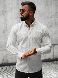 Ανδρικό πουκάμισο άσπρη/1 OZONEE O/CLS349