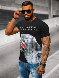 Ανδρικό μπλουζάκι μαύρο OZONEE O/T127/3Z