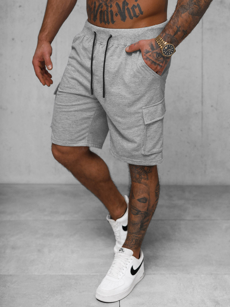 Ανδρικό σόρτς φόρμας γκρι OZONEE JS/8K1505/2