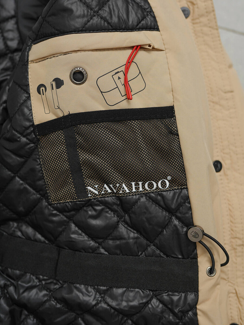 Γυναικείο μπουφάν μπεζ OZONEE O/W377