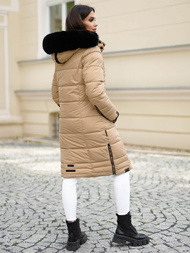 Γυναικείο μπουφάν μπεζ OZONEE O/W377Z