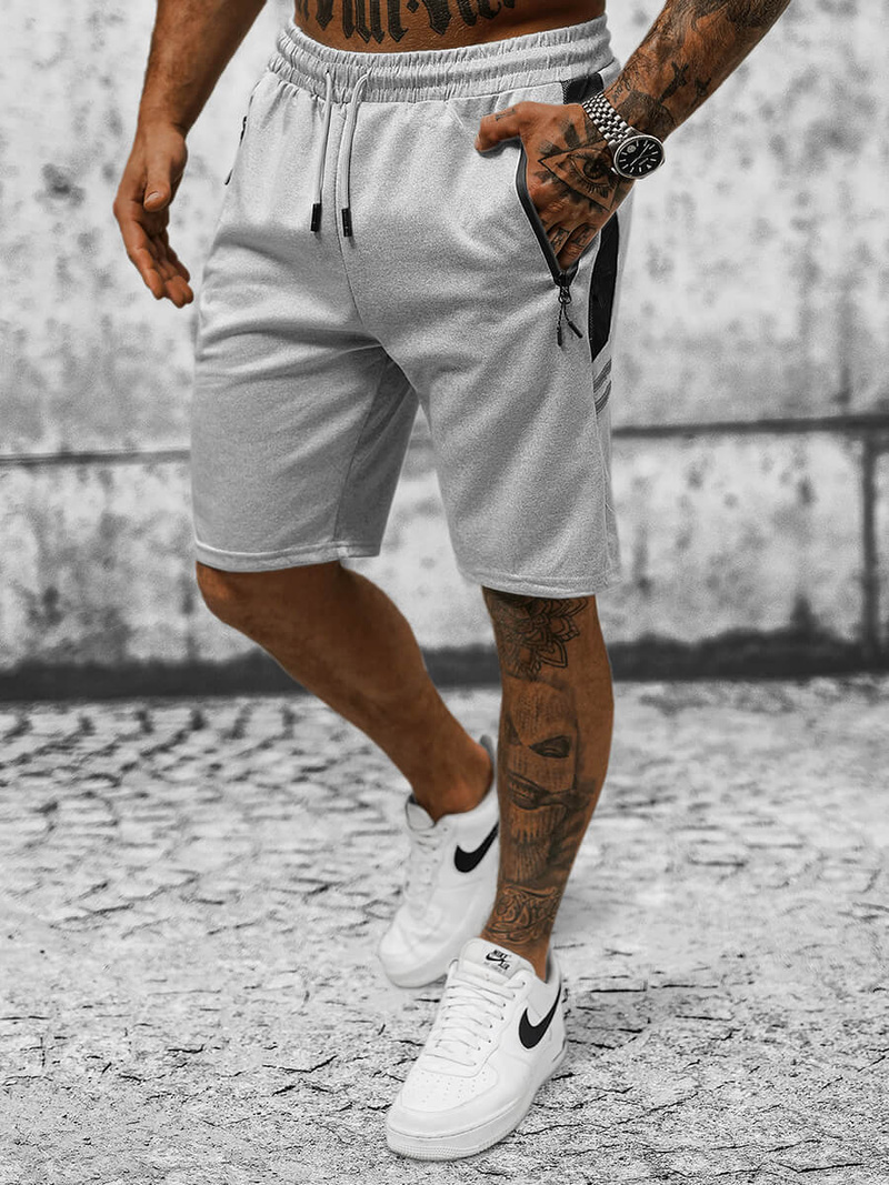 Ανδρικό σόρτς φόρμας γκρι OZONEE JS/8K280