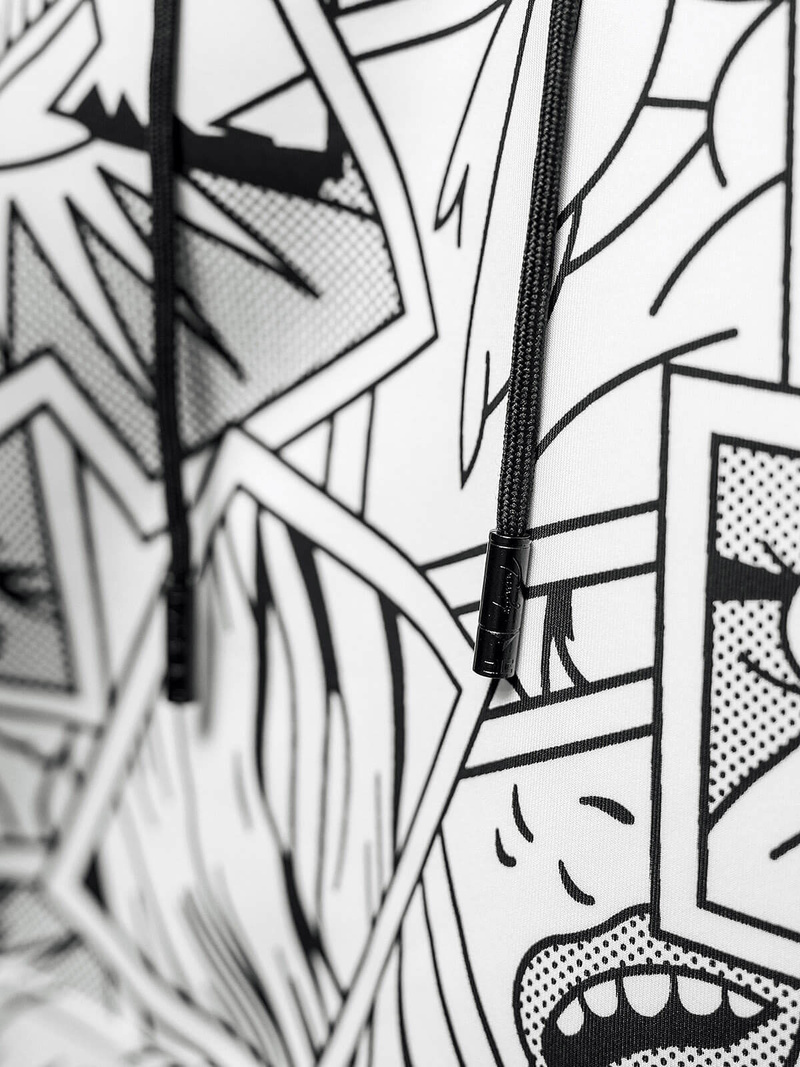 Ανδρικό Φούτερ με Kουκούλα λευκό OZONEE JS/8B1256/1