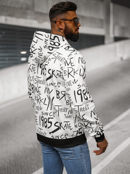 Ανδρικό Φούτερ με Kουκούλα λευκό OZONEE JS/8B1175/1