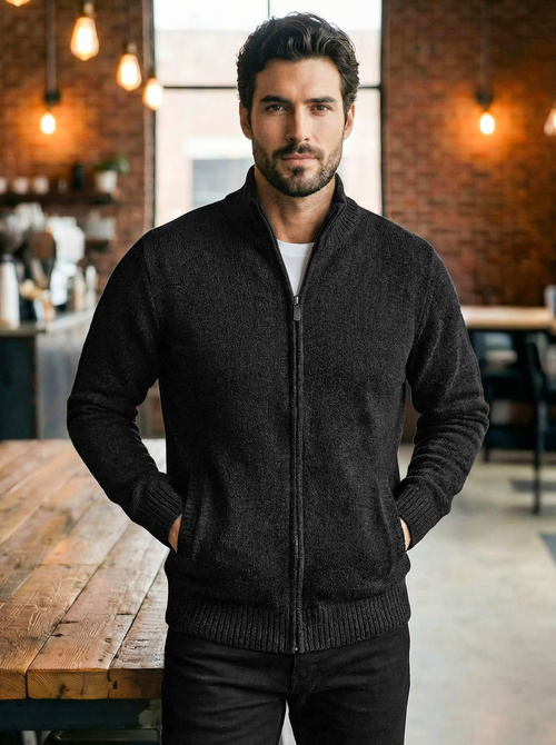 Ανδρικό πουλόβερ μαύρο OZONEE JS/59B3611/3