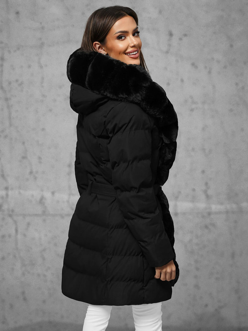 Γυναικείο μπουφάν μαύρο OZONEE JS/5M3158/392