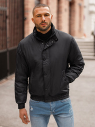 Ανδρικό χειμερινό μπουφάν μαύρο OZONEE JS/5M3102/392Z