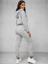 Γυναικείο σετ φόρμας δύο κομματιών ανοιχτό-γκρι OZONEE O/12108Z