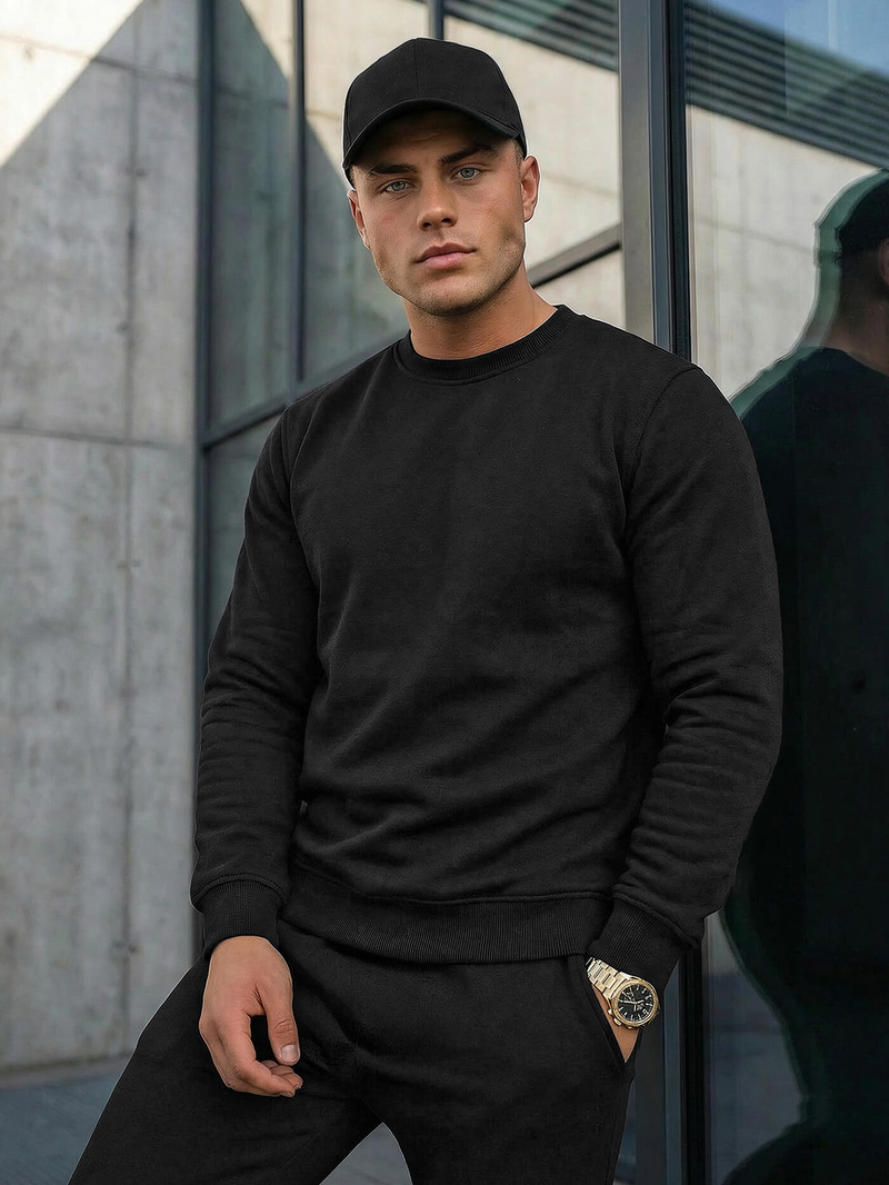 Ανδρικό σετ φόρμας μαύρο OZONEE JS/68C10380/3Z