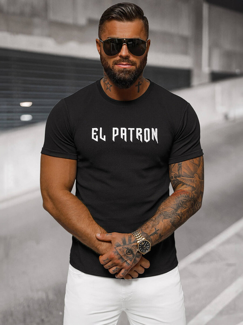 Ανδρικό μπλουζάκι μαύρο OZONEE O/T7283