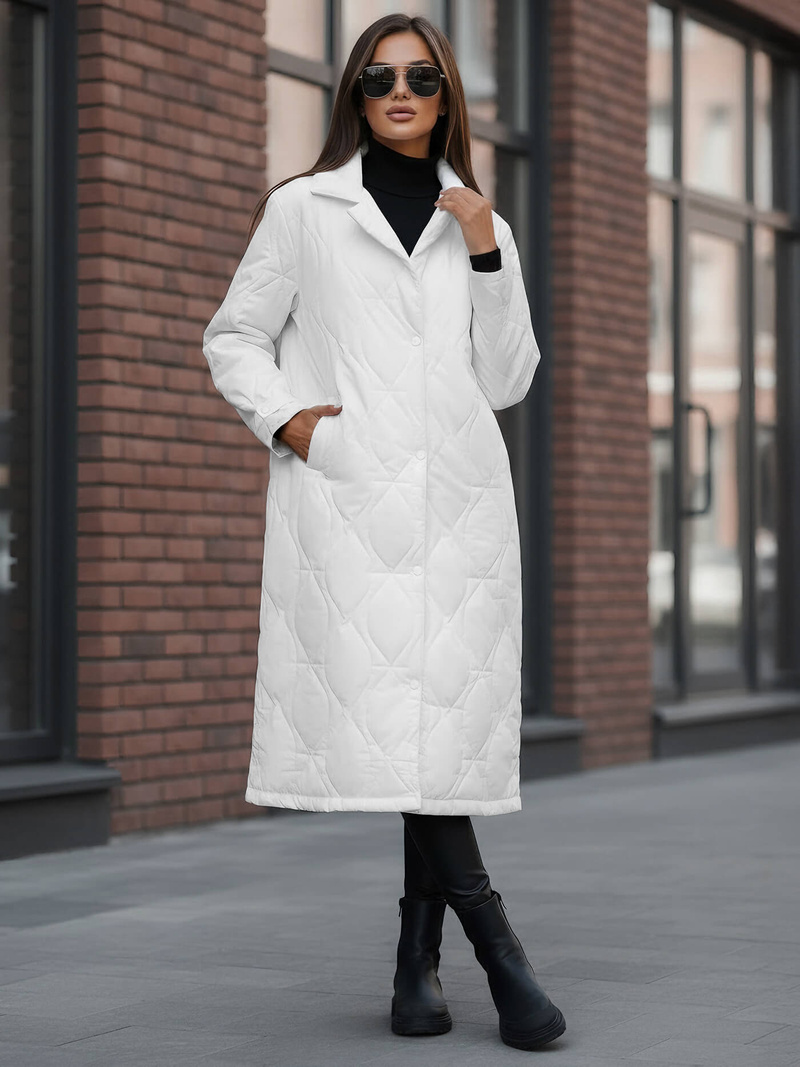 Γυναικείο μπουφάν λευκό OZONEE JS/5M3177/281Z