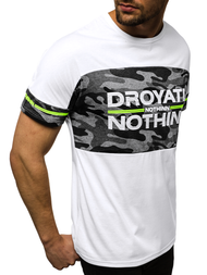 Ανδρικό μπλουζάκι λευκό OZONEE JS/SS10976