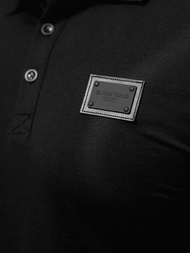 Ανδρική μπλούζα polo μαύρο OZONEE NB/MT3018Z