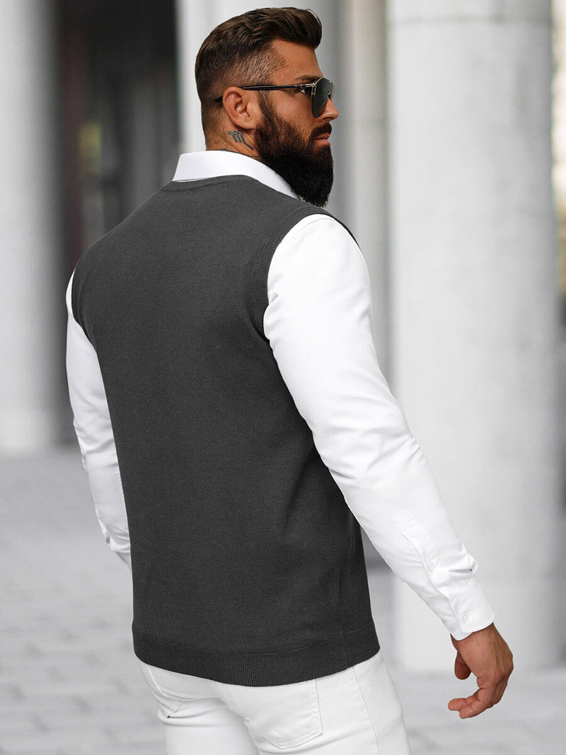 Ανδρικό πουλόβερ Γραφίτης OZONEE NB/MM6005/3Z