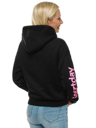 Γυναικείο φούτερ με κουκούλα μαύρο OZONEE JS/KSW2014