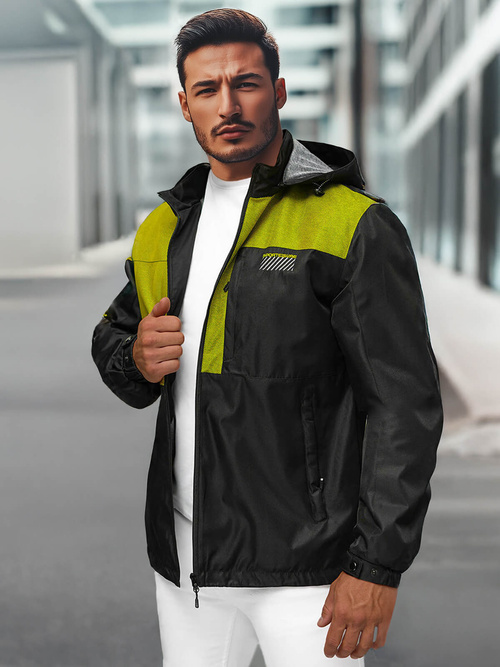 Ανδρικό μπουφάν μαύρο OZONEE JS/22M311/392Z