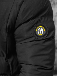 Ανδρικό χειμερινό μπουφάν μαύρο OZONEE JS/22M57/392