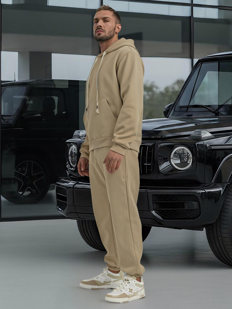 Ανδρικό σετ φόρμας mπεζ OZONEE O/3C582AB